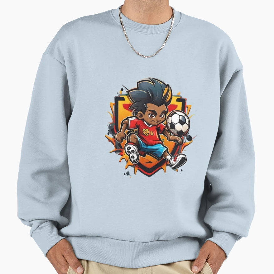 Dynamic Soccer Quest Animated Triumph Sweatshirt - Graphic Print Men Women - T-Shirt, Sweatshirt, Hoodie