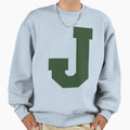 Alphabet Green J Sports Letter J Sweatshirt - Aesthetic Graphic Unisex - T-Shirt, Sweatshirt, Hoodie