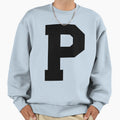 Alphabet Black P Sports Letter P Sweatshirt - Streetwear Style Unisex - T-Shirt, Sweatshirt, Hoodie