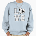 Love Soccer Heart Sweatshirt - Fun Novelty Design Men Women - T-Shirt, Sweatshirt, Hoodie