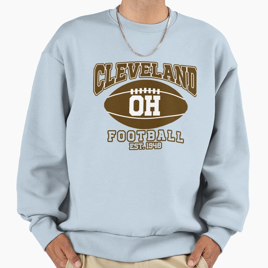 Cleveland Football Team 2 Sweatshirt - Streetwear Style for Adults - T-Shirt, Sweatshirt, Hoodie