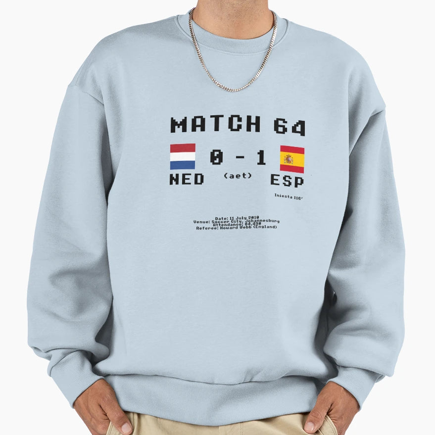 Match 64 World Cup Final 2010 Sweatshirt - Novelty Apparel for Adults - T-Shirt, Sweatshirt, Hoodie