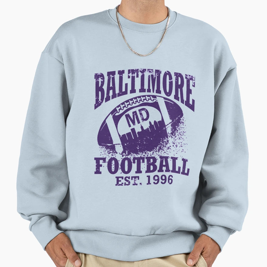 Baltimore Football Sweatshirt - Unique Graphic for Adults - T-Shirt, Sweatshirt, Hoodie