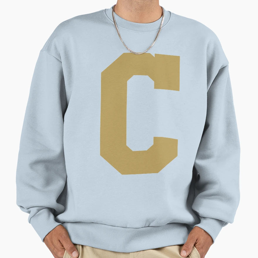 Alphabet Gold C Sports Letter C Sweatshirt - Fun Novelty Design Unisex - T-Shirt, Sweatshirt, Hoodie