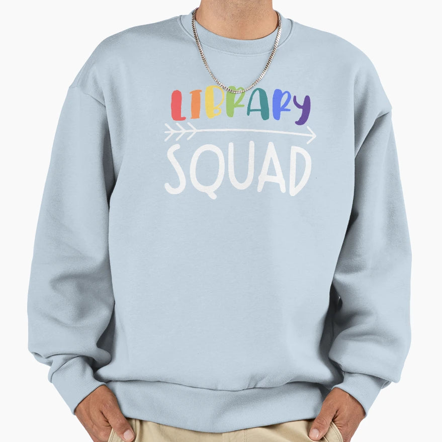 Library Squad Sweatshirt - Aesthetic Graphic Unisex - T-Shirt, Sweatshirt, Hoodie