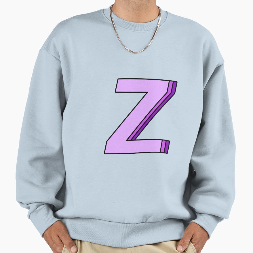 Purple Z Sweatshirt - Custom Art Print Men Women - T-Shirt, Sweatshirt, Hoodie