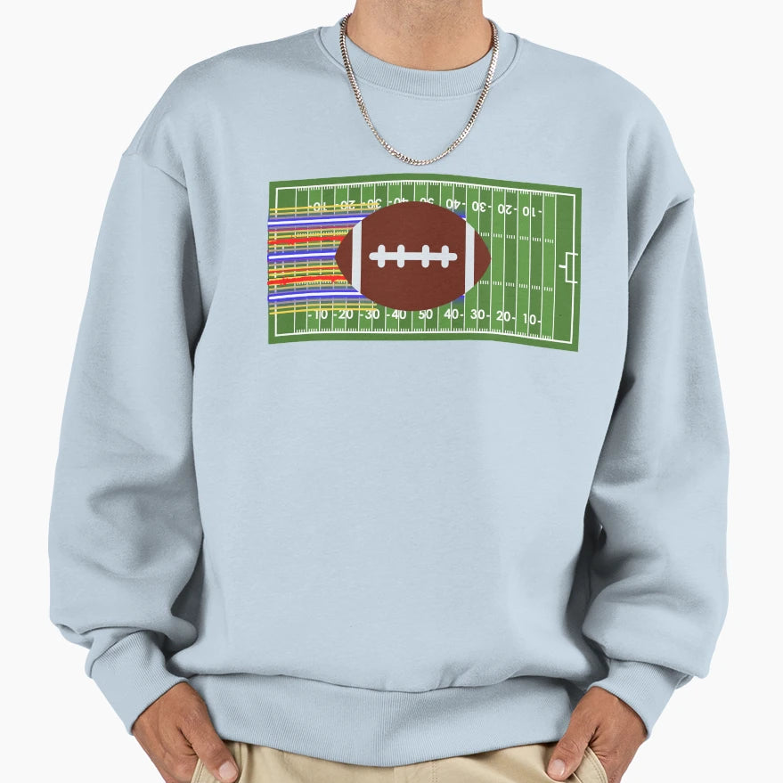 Football Thrown Sweatshirt - Novelty Apparel Unisex - T-Shirt, Sweatshirt, Hoodie