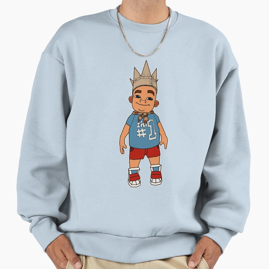 Subway Surfer King Sweatshirt - Casual Everyday Wear for Adults - T-Shirt, Sweatshirt, Hoodie