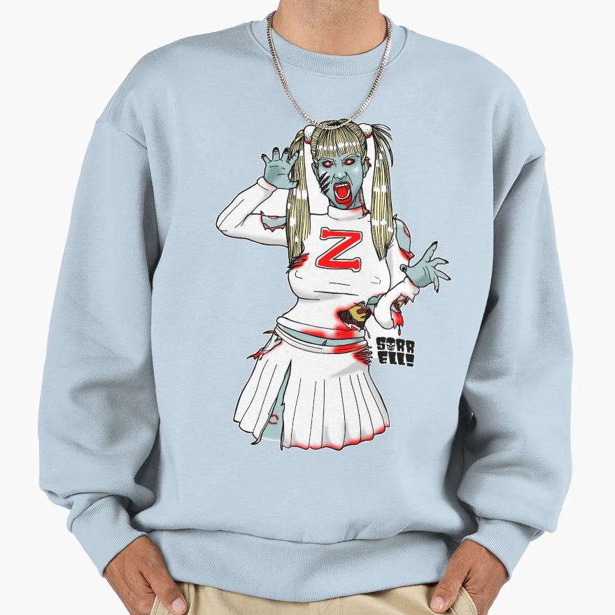 Cheerleader Zombie Less Version Sweatshirt - Casual Everyday Wear Unisex - T-Shirt, Sweatshirt, Hoodie