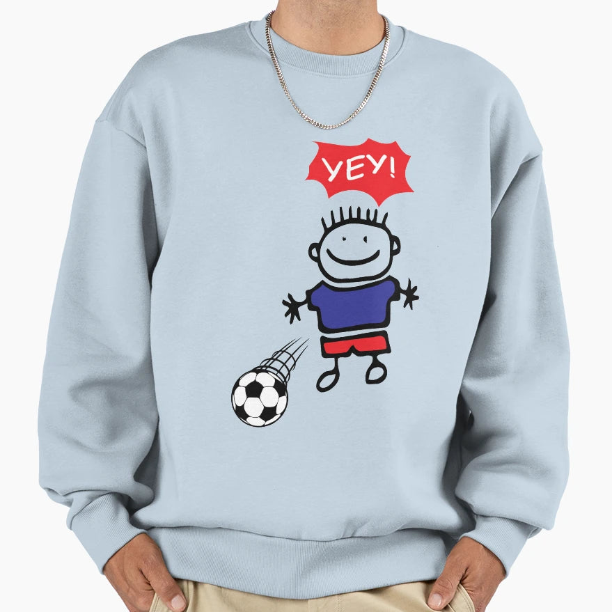 Football Plays Ball Yey Sweatshirt - Fun Novelty Design for Adults - T-Shirt, Sweatshirt, Hoodie