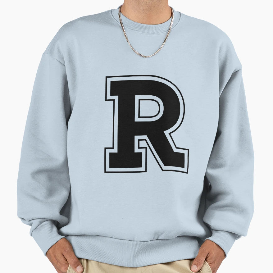 Letter R Sweatshirt - Casual Everyday Wear Men Women - T-Shirt, Sweatshirt, Hoodie