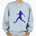 Blue Soccer Collection Sweatshirt - Custom Art Print for Adults - T-Shirt, Sweatshirt, Hoodie