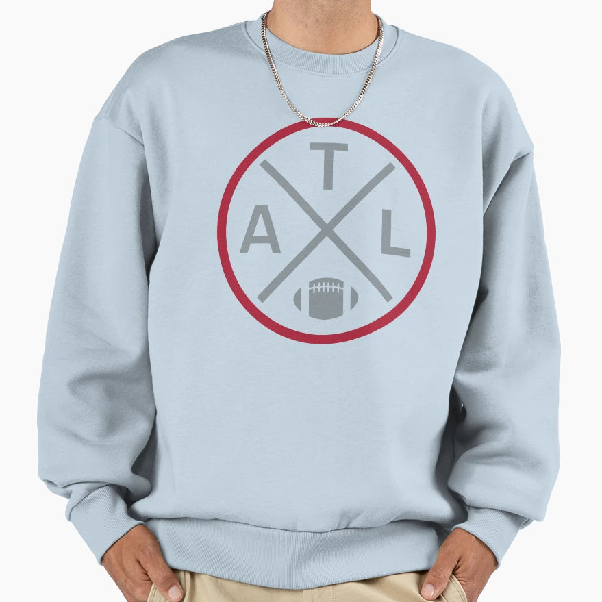 Atlanta Football Emblem Atl Sweatshirt - Aesthetic Graphic for Adults - T-Shirt, Sweatshirt, Hoodie