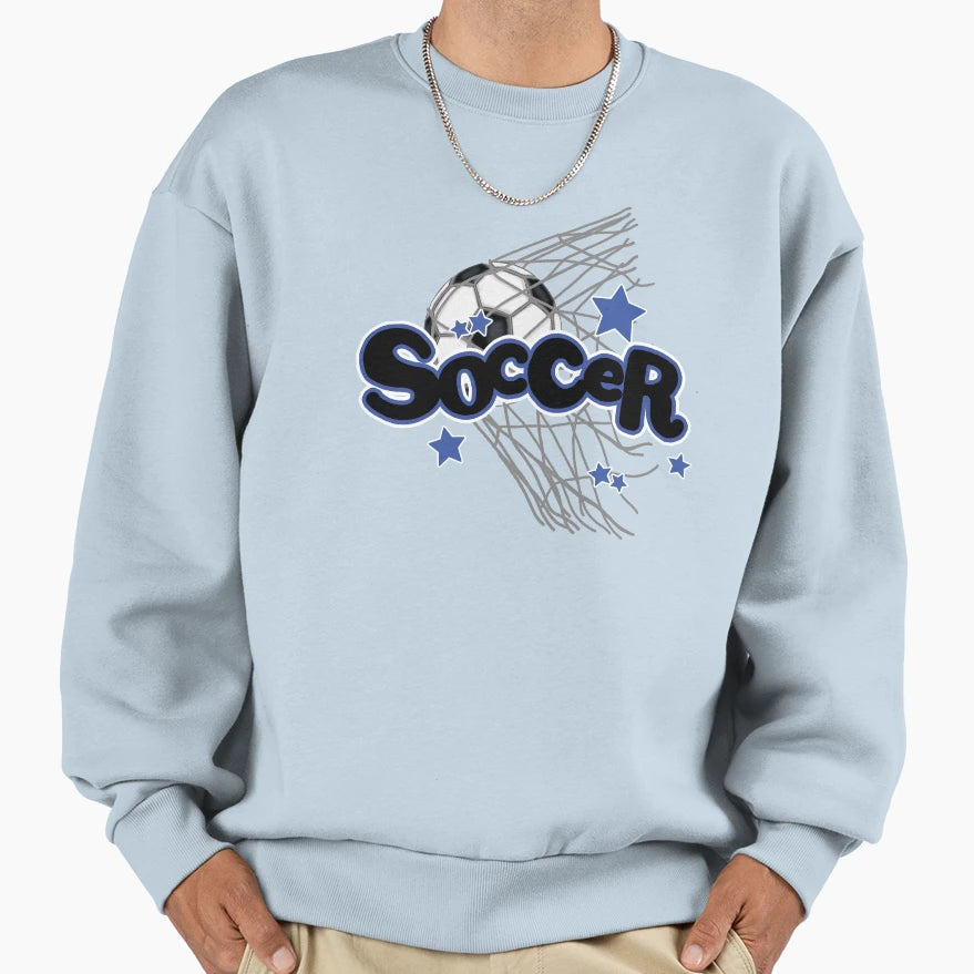 Soccer And Star Sweatshirt - Unique Graphic Unisex - T-Shirt, Sweatshirt, Hoodie