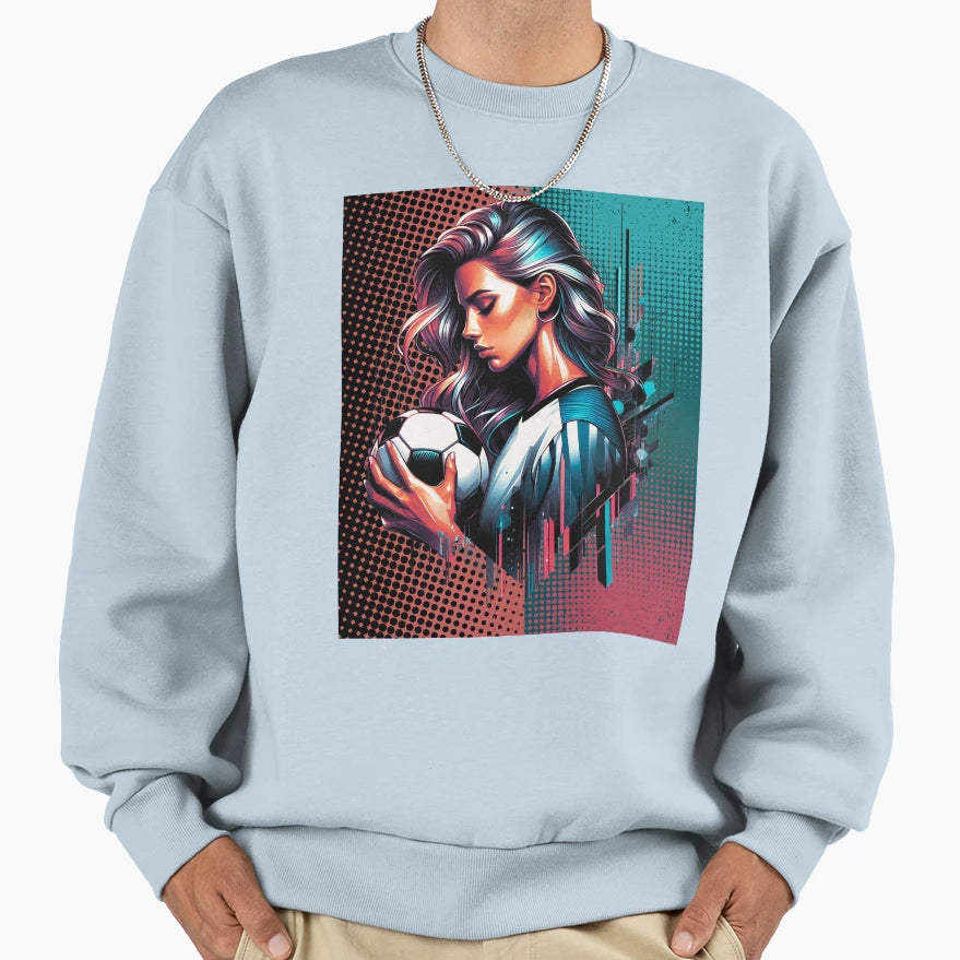 Female Soccer Sweatshirt - Aesthetic Graphic Unisex - T-Shirt, Sweatshirt, Hoodie