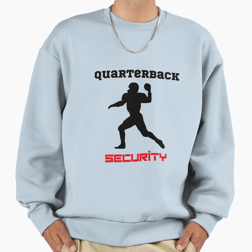 Quarterback Security Red Sweatshirt - Casual Everyday Wear Men Women - T-Shirt, Sweatshirt, Hoodie