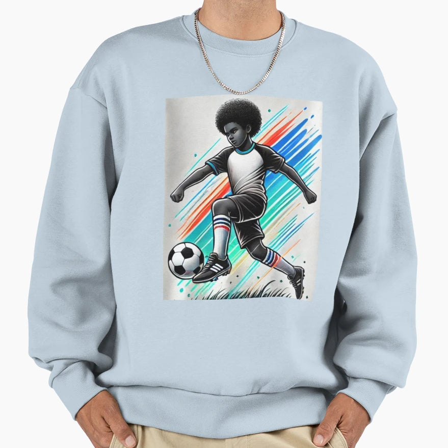 Playing Soccer Sweatshirt - Aesthetic Graphic Men Women - T-Shirt, Sweatshirt, Hoodie