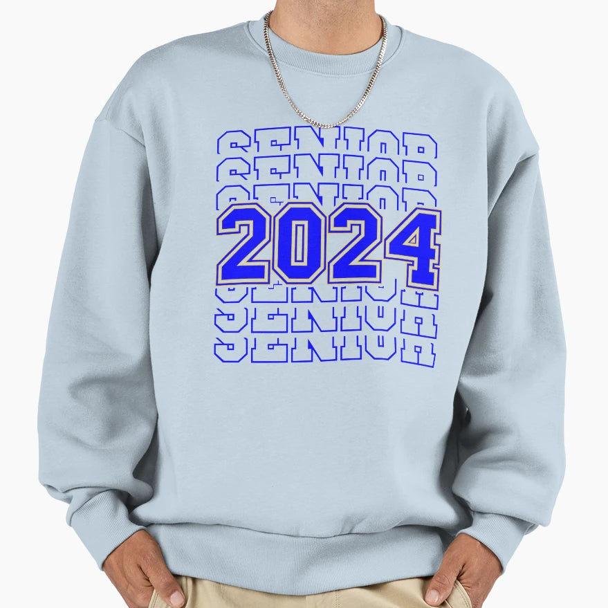 2024 Senior Sweatshirt - Trendy Graphic Unisex - T-Shirt, Sweatshirt, Hoodie