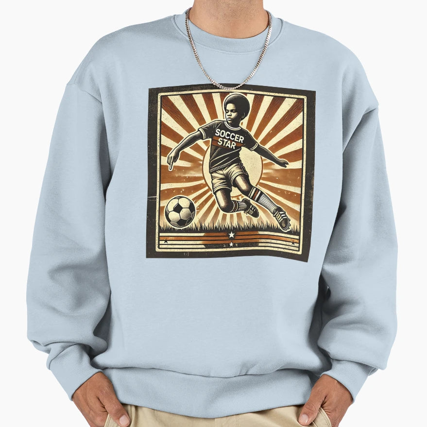 Playing Soccer Sweatshirt - Unique Graphic Unisex - T-Shirt, Sweatshirt, Hoodie