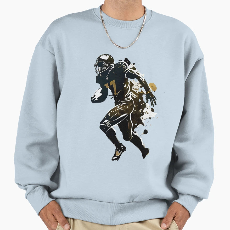 American Football Player Sweatshirt - Casual Everyday Wear Unisex - T-Shirt, Sweatshirt, Hoodie