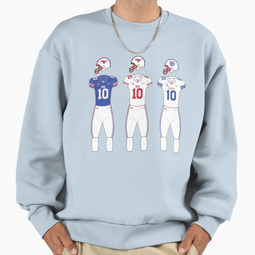Smu Football Uniforms Sweatshirt - Novelty Apparel Unisex - T-Shirt, Sweatshirt, Hoodie