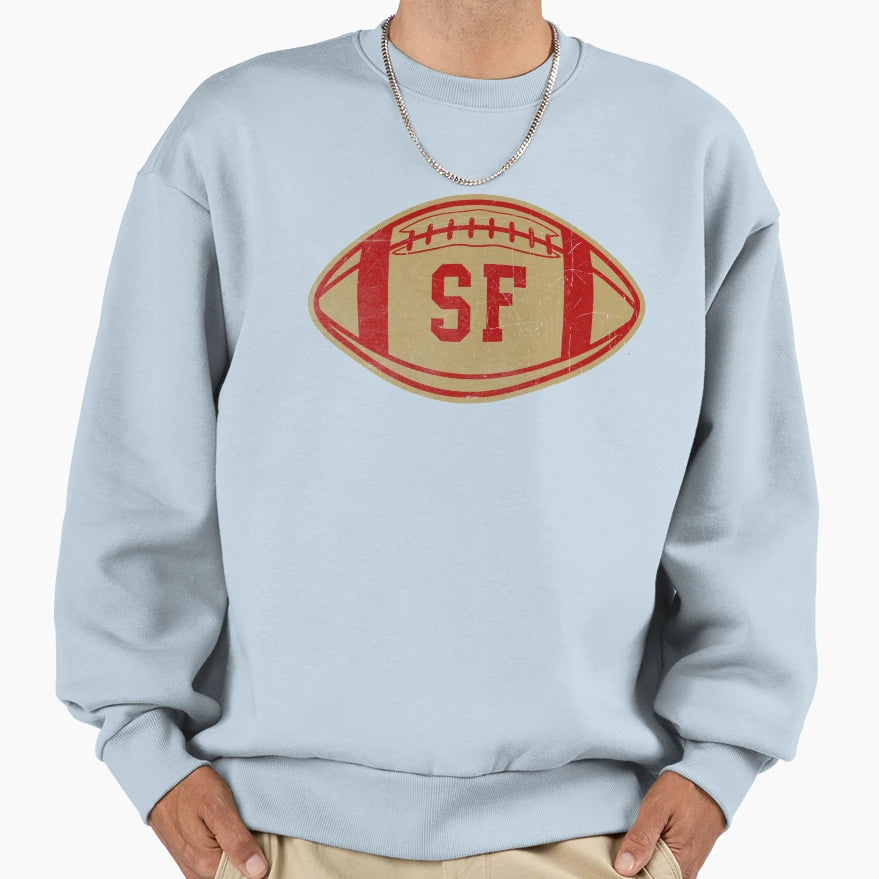 San Francisco Throwback Football Sweatshirt - Fun Novelty Design Unisex - T-Shirt, Sweatshirt, Hoodie