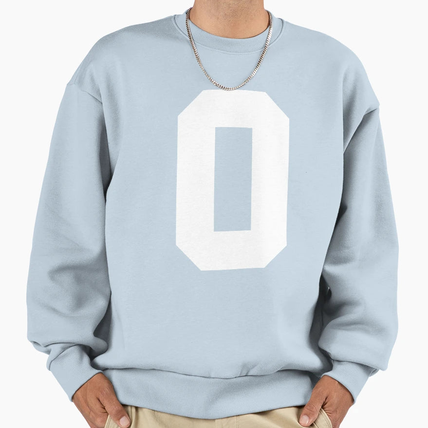 Number 0 Sports Sweatshirt - Aesthetic Graphic for Adults - T-Shirt, Sweatshirt, Hoodie