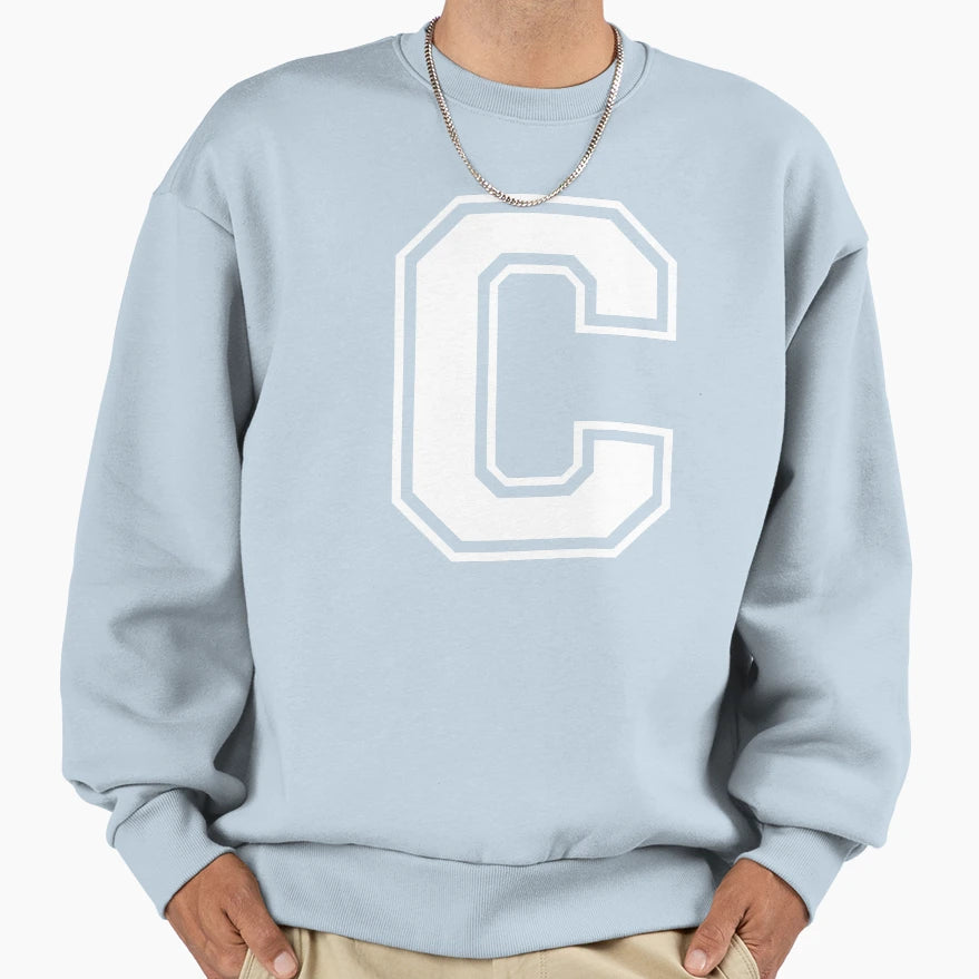 Letter C Alphabet Sweatshirt - Trendy Graphic Men Women - T-Shirt, Sweatshirt, Hoodie