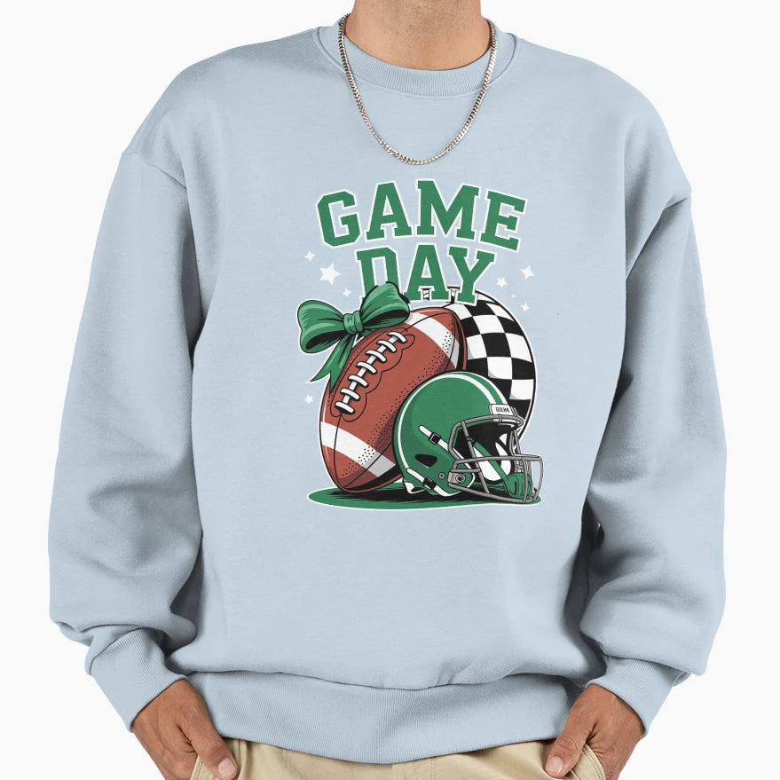Coquette Bow Football Game Day Sweatshirt - Casual Everyday Wear Unisex - T-Shirt, Sweatshirt, Hoodie