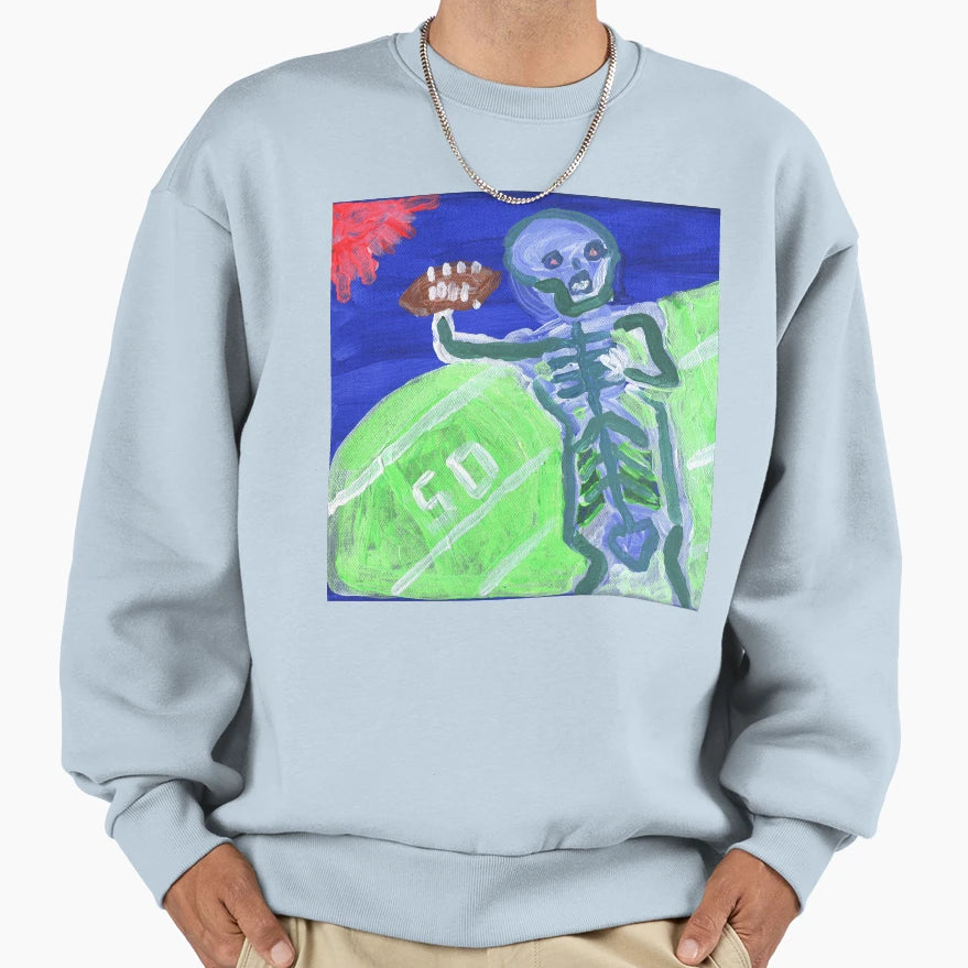 Skeleton Qb Sweatshirt - Aesthetic Graphic for Adults - T-Shirt, Sweatshirt, Hoodie