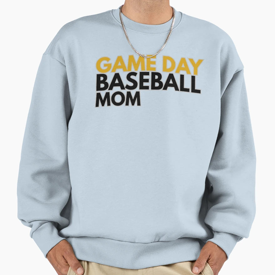 Game Day Baseball Mom Funny Gift T-Shirt - Custom Art Print Unisex - T-Shirt, Sweatshirt, Hoodie