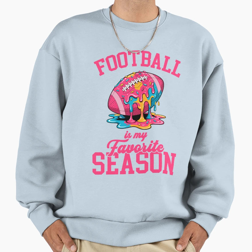 Colorful Drippy Football Season T-Shirt - Aesthetic Graphic Men Women - T-Shirt, Sweatshirt, Hoodie