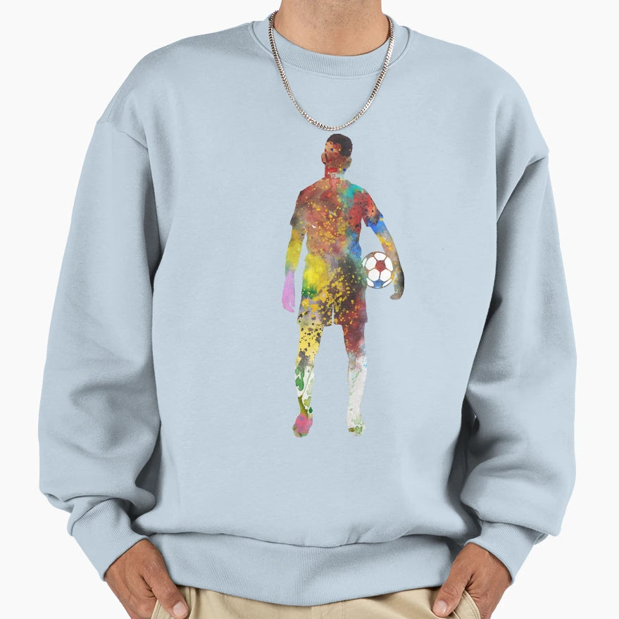 Football Player Sweatshirt - Custom Art Print Men Women - T-Shirt, Sweatshirt, Hoodie