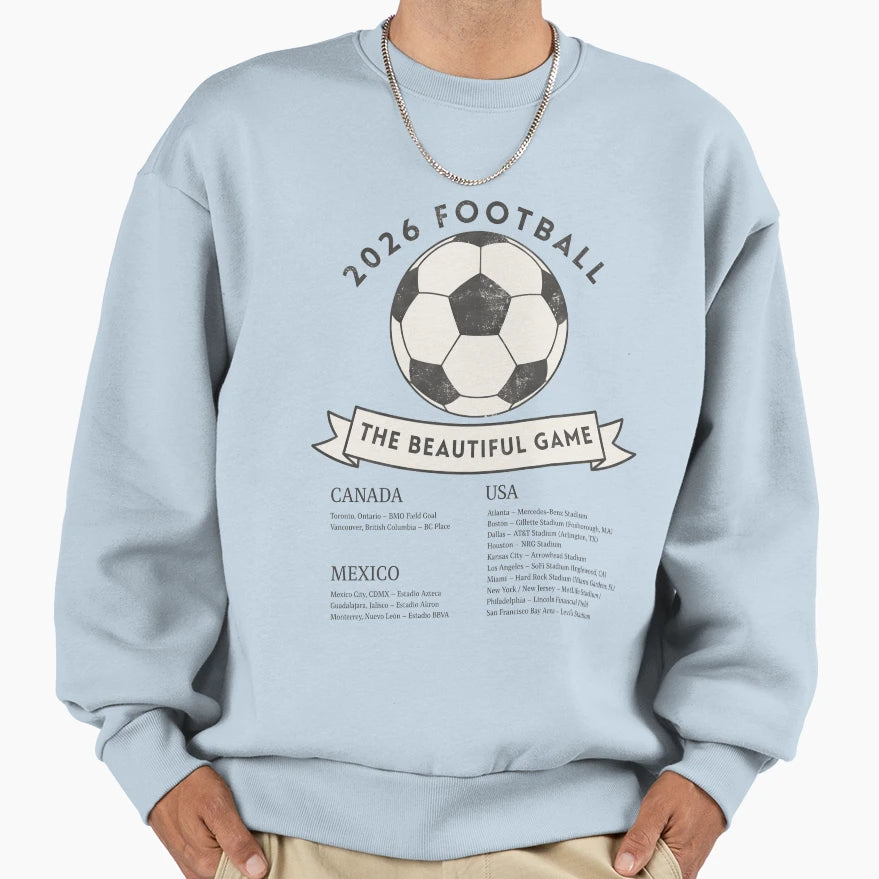 2026 Football Soccer Host Cities Sweatshirt - Custom Art Print for Adults - T-Shirt, Sweatshirt, Hoodie