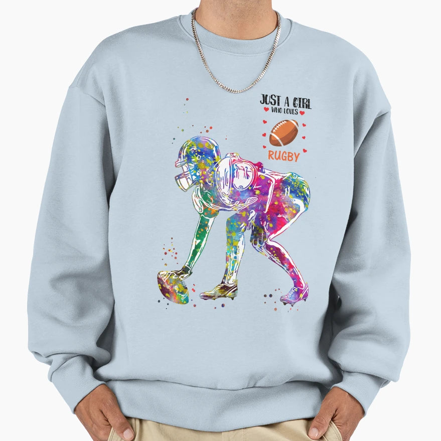 American Football Player Sweatshirt - Trendy Graphic Unisex - T-Shirt, Sweatshirt, Hoodie