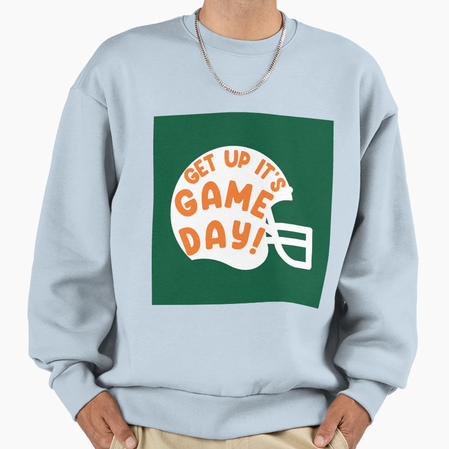 Get Up Its Gameday Miami Sweatshirt - Minimalist Print Men Women - T-Shirt, Sweatshirt, Hoodie