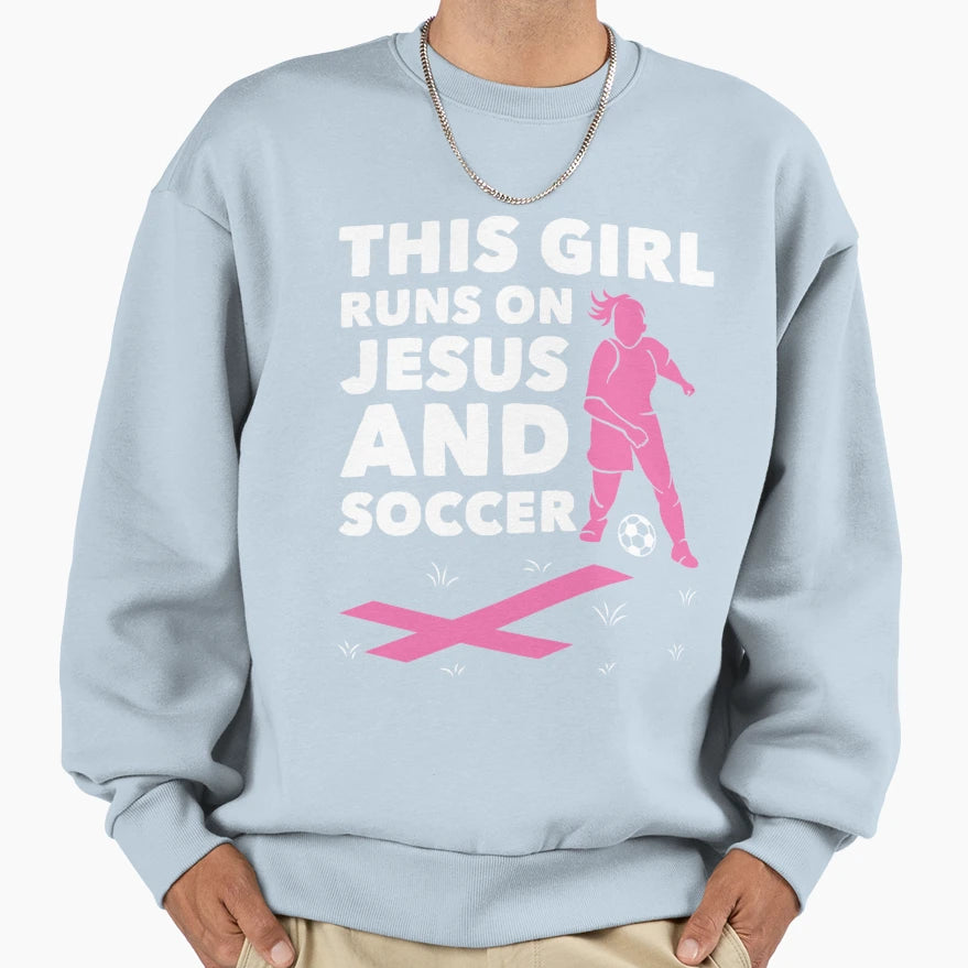 Jesus And Soccer T-Shirt - Novelty Apparel for Adults - T-Shirt, Sweatshirt, Hoodie