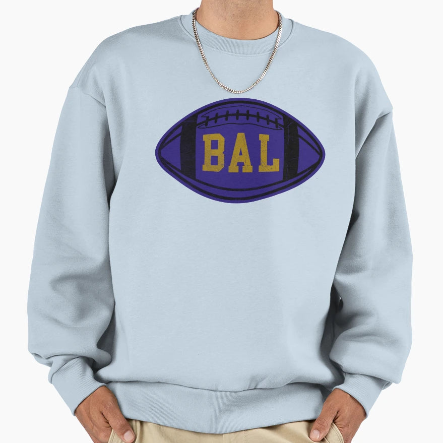Baltimore Throwback Football Sweatshirt - Fun Novelty Design Men Women - T-Shirt, Sweatshirt, Hoodie