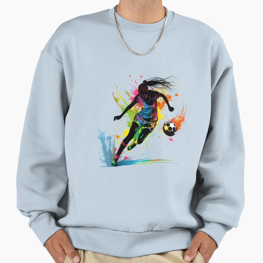 Cartoon Soccer Ball Logo Sweatshirt - Fun Novelty Design Unisex - T-Shirt, Sweatshirt, Hoodie