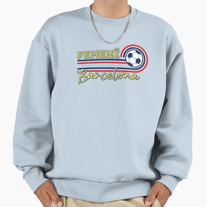 Barcelona Femeni Soccer 2 Sweatshirt - Minimalist Print for Adults - T-Shirt, Sweatshirt, Hoodie