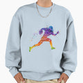 American Football Player Watercolor Sweatshirt - Trendy Graphic Unisex - T-Shirt, Sweatshirt, Hoodie