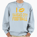 I Love Kansas City Football Sweatshirt - Aesthetic Graphic for Adults - T-Shirt, Sweatshirt, Hoodie
