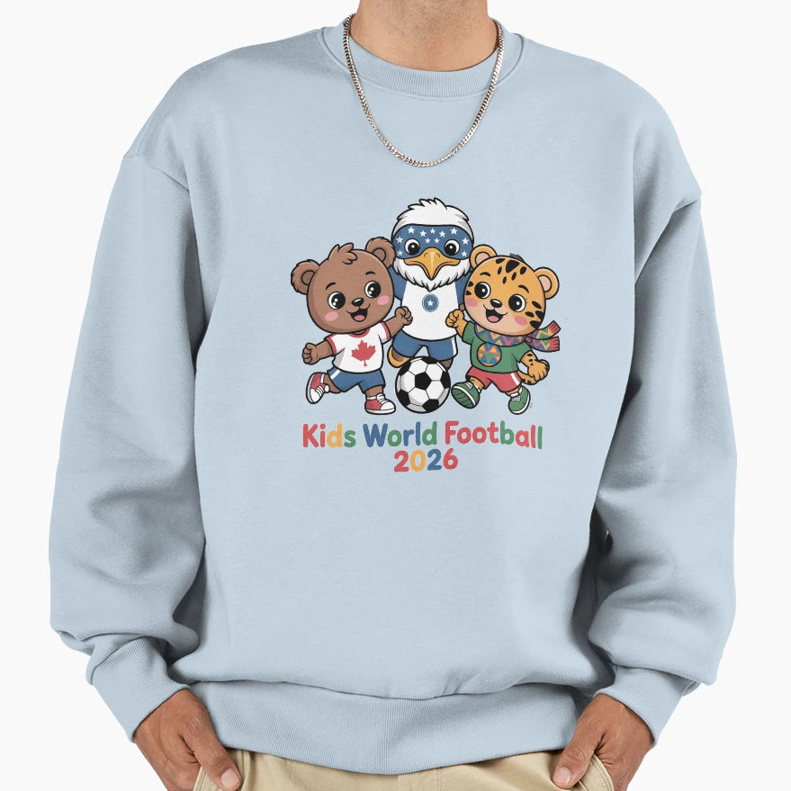 World Football Friends 2026 Cartoon Sweatshirt - Novelty Apparel Men Women - T-Shirt, Sweatshirt, Hoodie