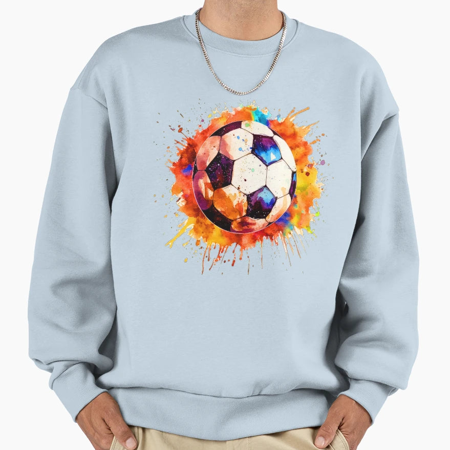 Football Watercolor Sweatshirt - Trendy Graphic Men Women - T-Shirt, Sweatshirt, Hoodie