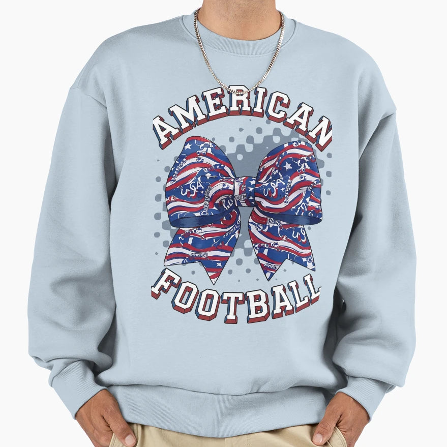 Coquette Football Lets American Sweatshirt - Aesthetic Graphic for Adults - T-Shirt, Sweatshirt, Hoodie