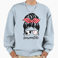 Classy Mom Life Baseball Messy Bun Sweatshirt - Fun Novelty Design Unisex - T-Shirt, Sweatshirt, Hoodie