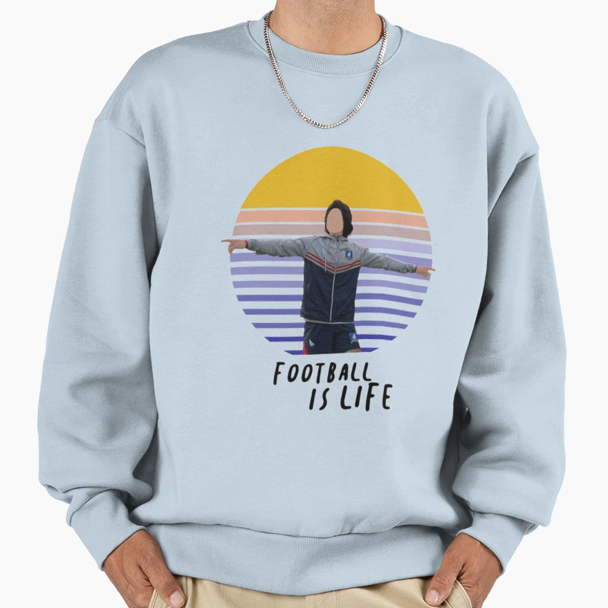 Football Is Life Sunset Sweatshirt - Aesthetic Graphic Unisex - T-Shirt, Sweatshirt, Hoodie