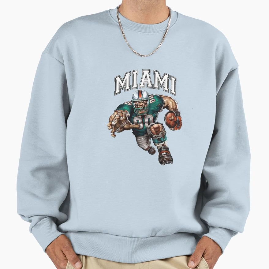 Miami Football Sweatshirt - Unique Graphic Unisex - T-Shirt, Sweatshirt, Hoodie
