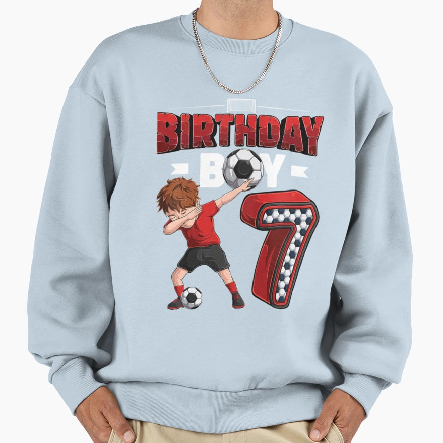 Dabbing 7 Year Old Soccer Player 7Th T-Shirt - Custom Art Print Men Women - T-Shirt, Sweatshirt, Hoodie