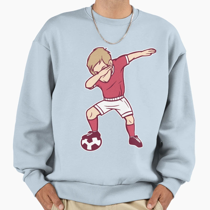 Soccer Player Dabbing Soccer Sweatshirt - Casual Everyday Wear Men Women - T-Shirt, Sweatshirt, Hoodie